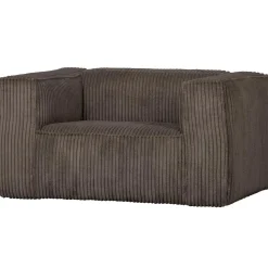 New WOOOD Bean fauteuil ribstof Mud