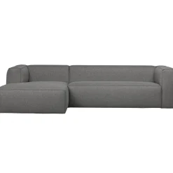 Outlet WOOOD Bean hoekbank links incl. kussens melange Middengrijs