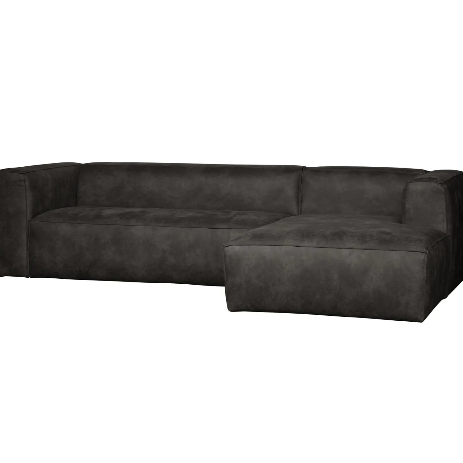 Outlet WOOOD Bean hoekbank rechts ecoleer Zwart