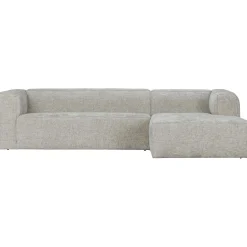 Outlet WOOOD Bean hoekbank rechts grove melange stof Naturel