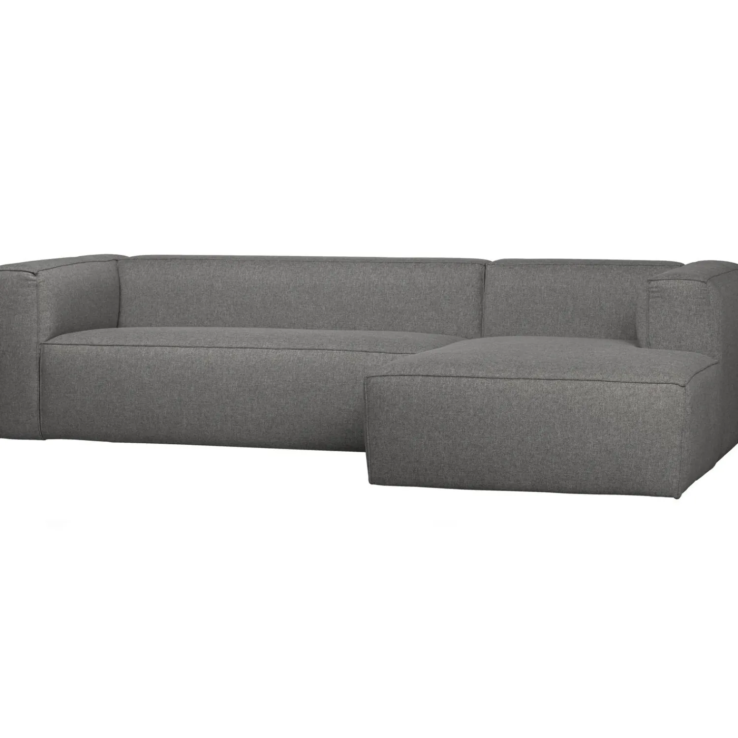 New WOOOD Bean hoekbank rechts incl. kussens melange Middengrijs