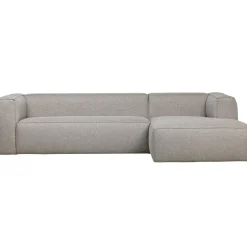 Best WOOOD Bean hoekbank rechts incl. kussens melange Lichtgrijs