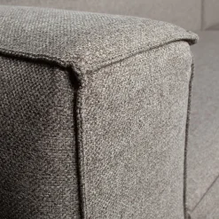 Best WOOOD Bean hoekbank rechts incl. kussens melange Lichtgrijs