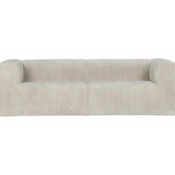 WOOOD Bean 3,5-zits bank ribstof Naturel