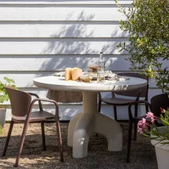 Discount WOOOD Bent tuinstoel kunststof Paars/bruin