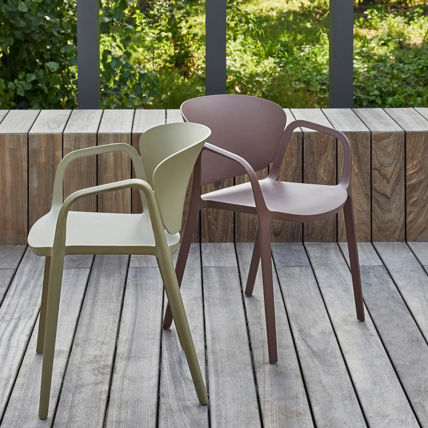 Clearance WOOOD Bent tuinstoel kunststof Groen