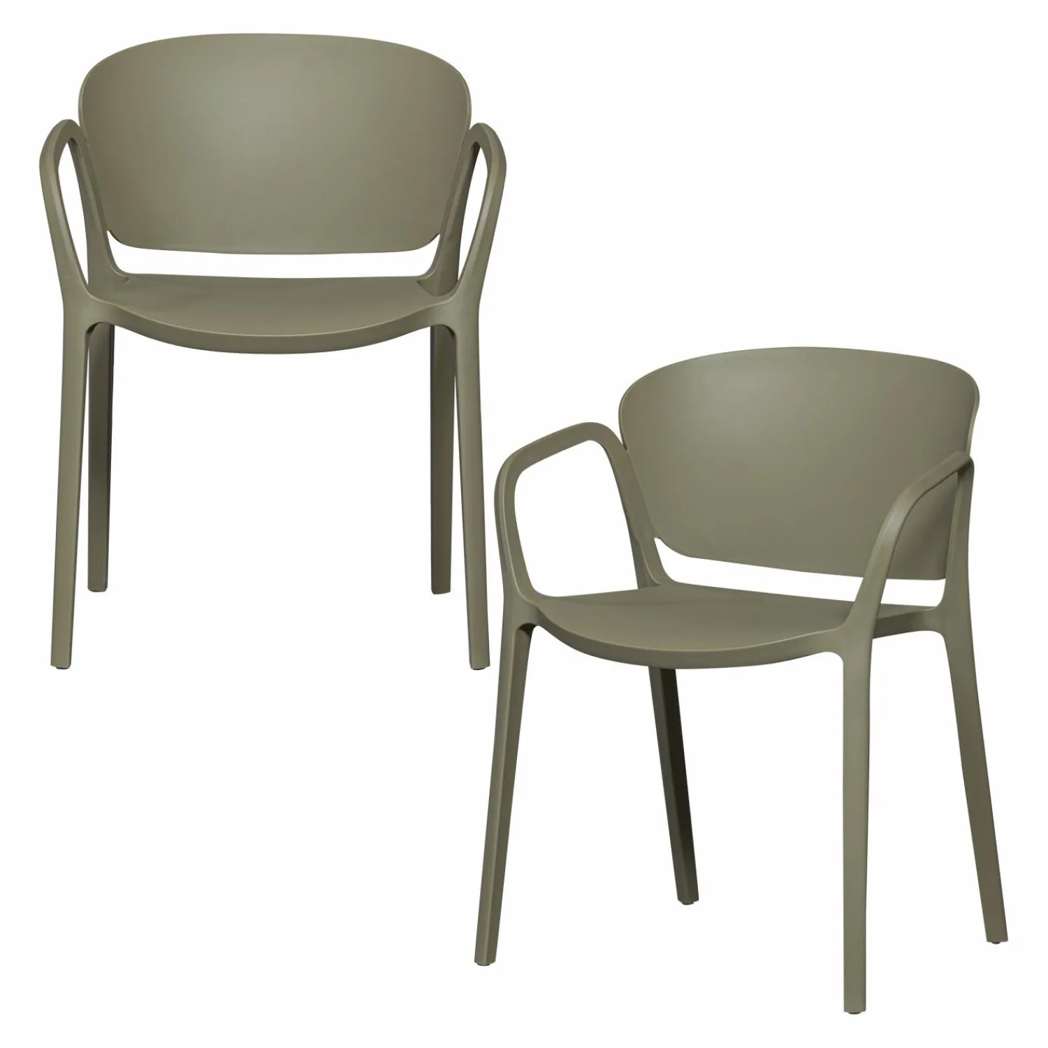 Clearance WOOOD Bent tuinstoel kunststof Groen