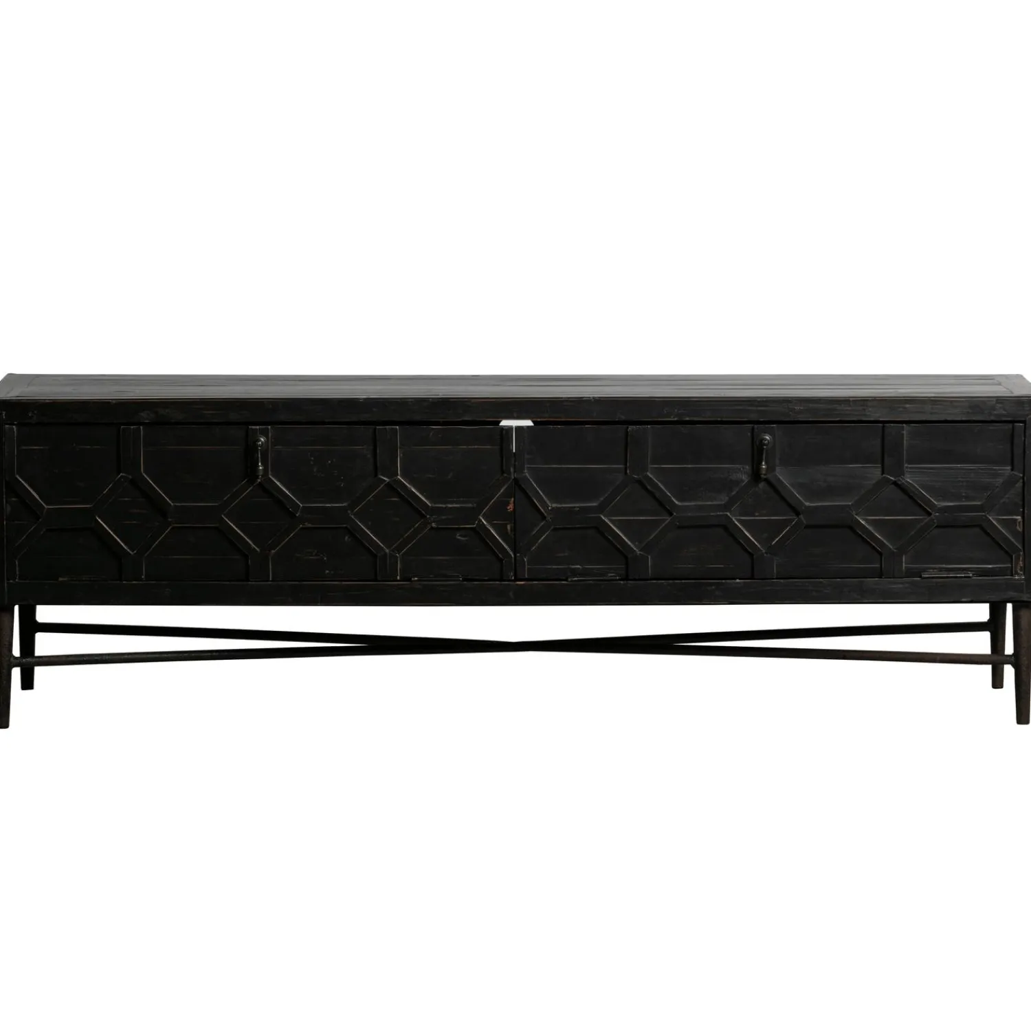 New WOOOD Bequest tv meubel hout zwart 160 cm