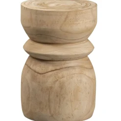 Discount WOOOD Bikkel kruk hout 40xø28 cm Naturel