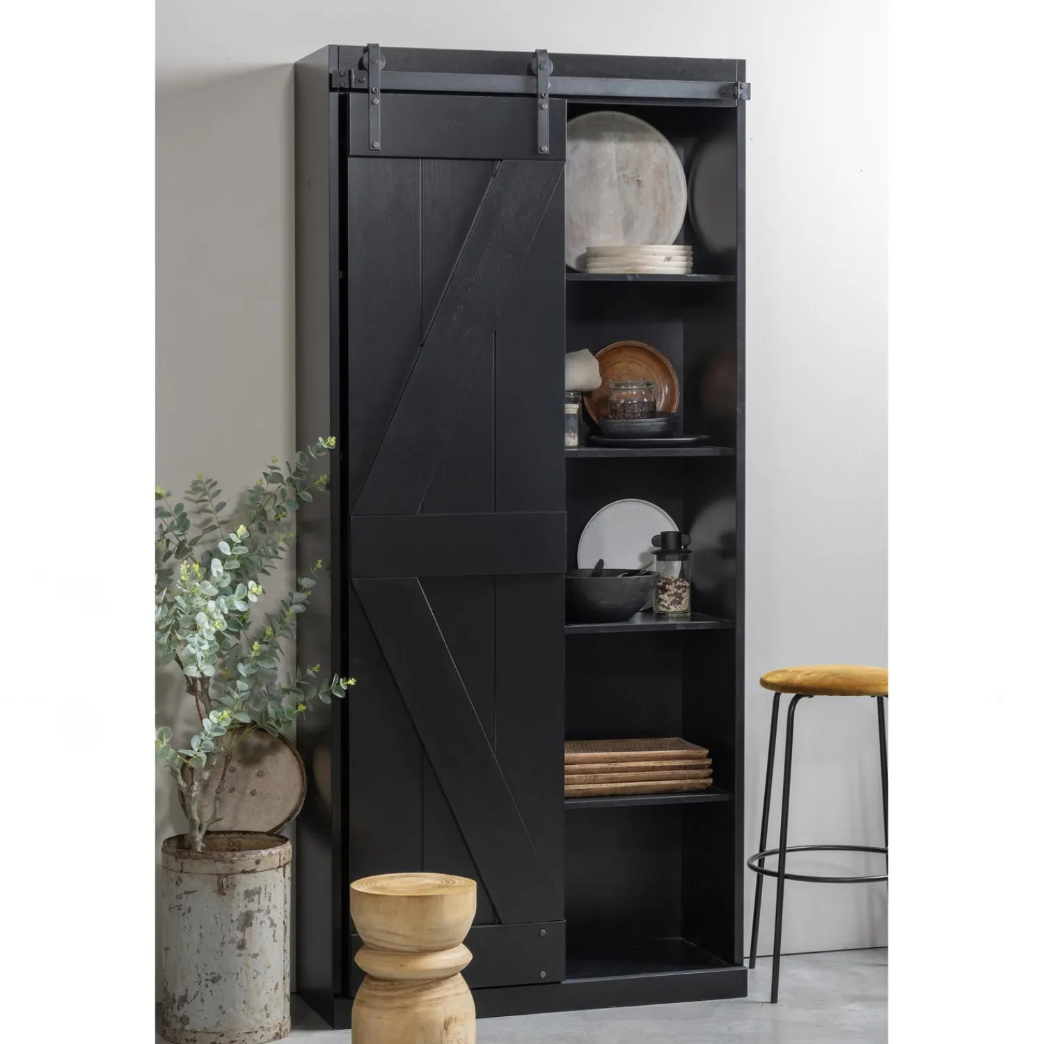 Discount WOOOD Bikkel kruk hout 40xø28 cm Naturel