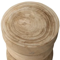 Discount WOOOD Bikkel kruk hout 40xø28 cm Naturel
