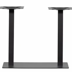 Hot WOOOD Bistro dubbele vierkante buisvoet metaal matzwart 72x80x40 cm