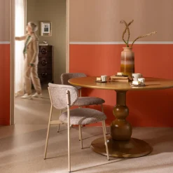 Hot WOOOD Blanco eettafel ø120 cm mango hout Honinggeel