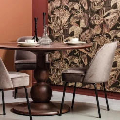 Online WOOOD Blanco eettafel ø120 cm mango Walnoot