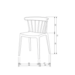 New WOOOD Bliss tuinstoel met spijlen kunststof Taupe
