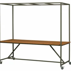 Sale WOOOD Blue sky tuintafel hout met decoframe camouflage groen