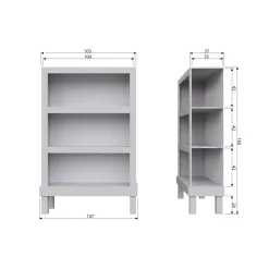 WOOOD Bonk open kast grenen Mist