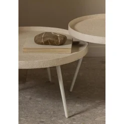 Online WOOOD Bounds bijzettafel L hout/metaal 44xø58 cm Naturel