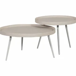 Online WOOOD Bounds bijzettafel L hout/metaal 44xø58 cm Naturel