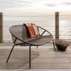 New WOOOD Bruce tuin 2-zits bankje pp/metaal Paars/bruin