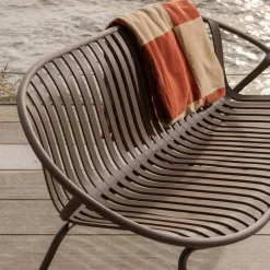 New WOOOD Bruce tuin 2-zits bankje pp/metaal Paars/bruin