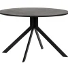New WOOOD Bruno eettafel rond mdf zwart ø120 cm