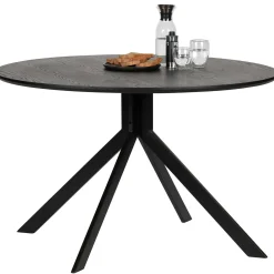 New WOOOD Bruno eettafel rond mdf zwart ø120 cm