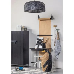 Sale WOOOD Bruut 2-deurs kast grenen geborsteld diepzwart