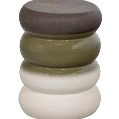 Best WOOOD Bulb bijzettafel keramiek groen 44x34ø cm