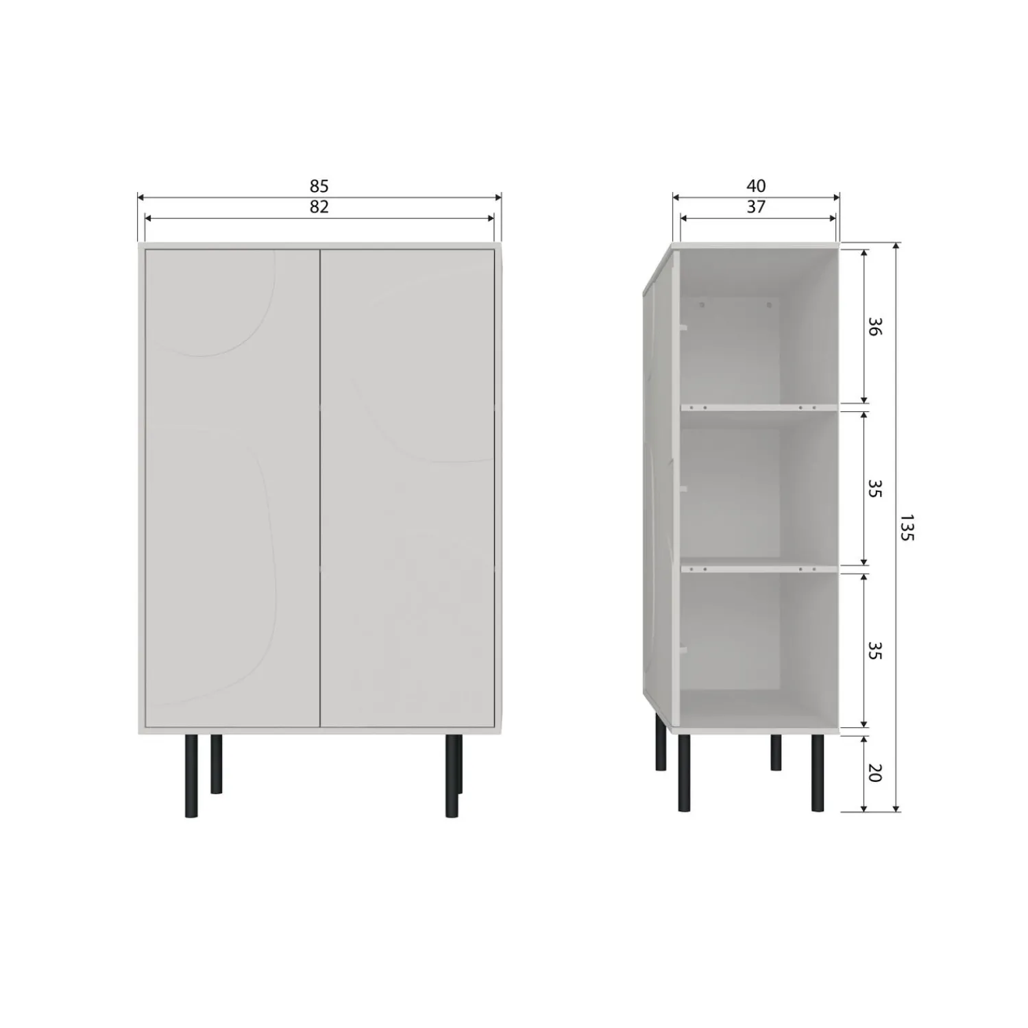 Sale WOOOD Cadiz opbergkast grenen Mist