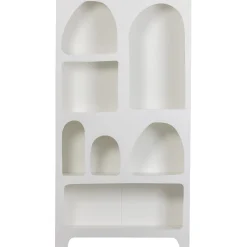 Online WOOOD Caz vakkenkast breed wit