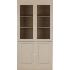 New WOOOD Chow 4-deurs vitrinekast grenen dakargrau