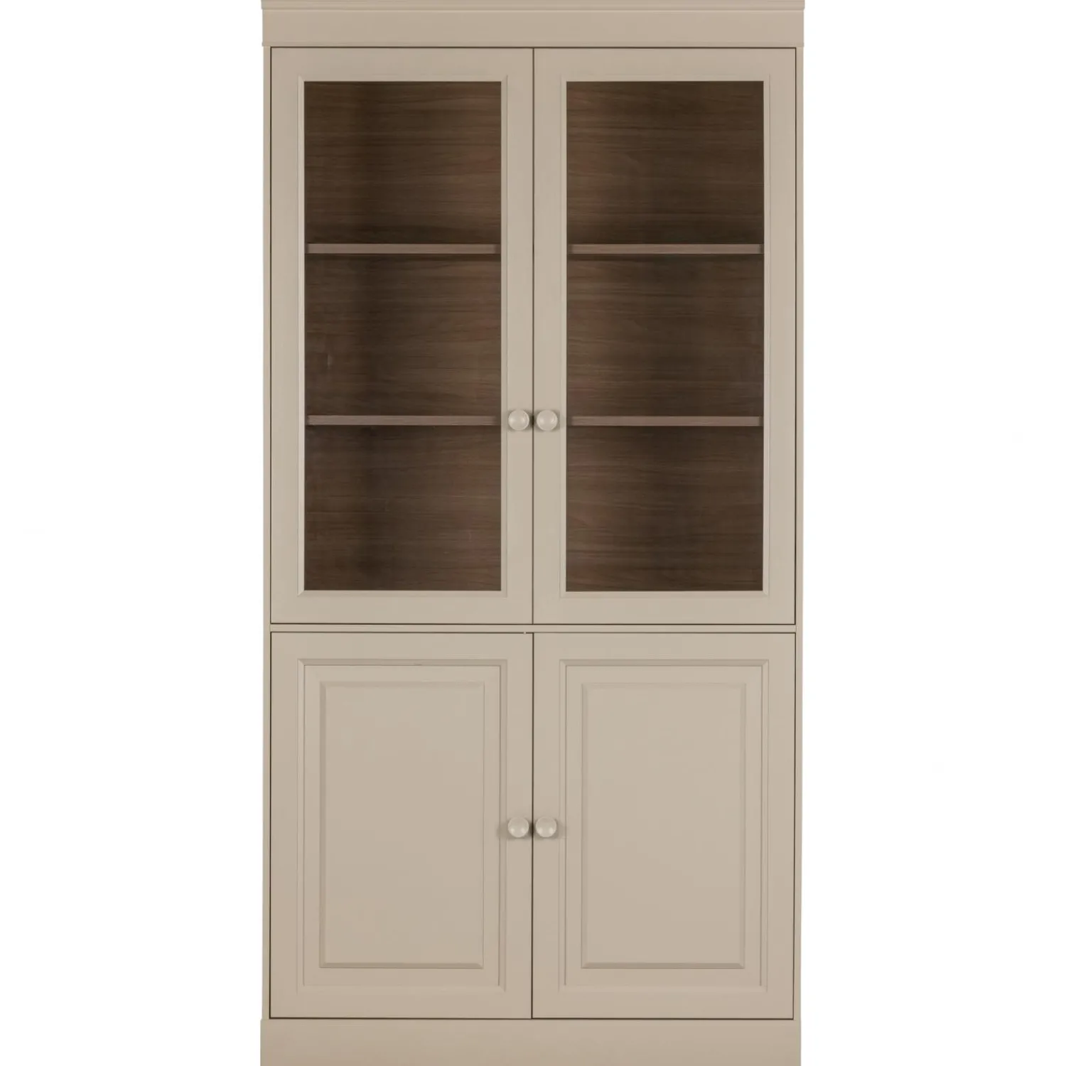 New WOOOD Chow 4-deurs vitrinekast grenen dakargrau