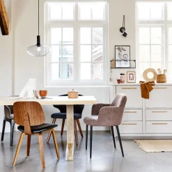 Sale WOOOD Classic eetkamerstoel zwart/walnoot