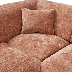 Clearance WOOOD Cloud hoekbank links geweven chenille Terra