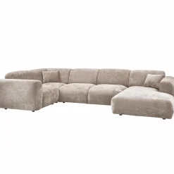 New WOOOD Cloud hoekbank links geweven chenille Naturel