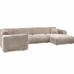 New WOOOD Cloud hoekbank links geweven chenille Naturel