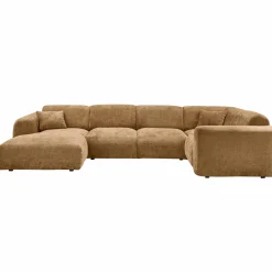 Online WOOOD Cloud hoekbank rechts geweven chenille Honinggeel