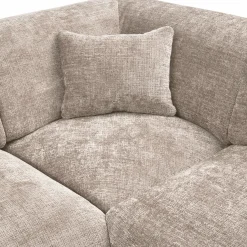 Outlet WOOOD Cloud hoekbank rechts geweven chenille Naturel