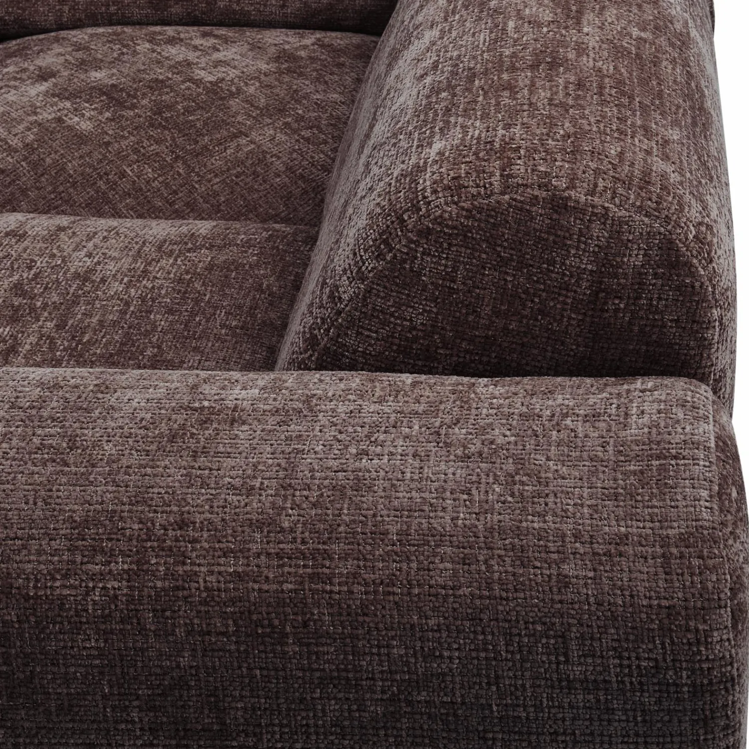 Discount WOOOD Cloud hoekbank rechts geweven chenille Warm bruin