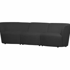 Outlet WOOOD Coco 3-zits bank bouclé Donkergrijs