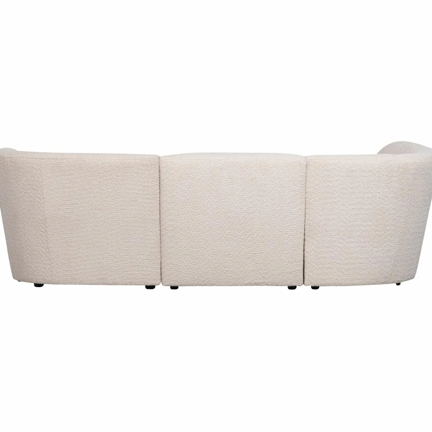 Sale WOOOD Coco 3-zits bank ronding links bouclé Crème