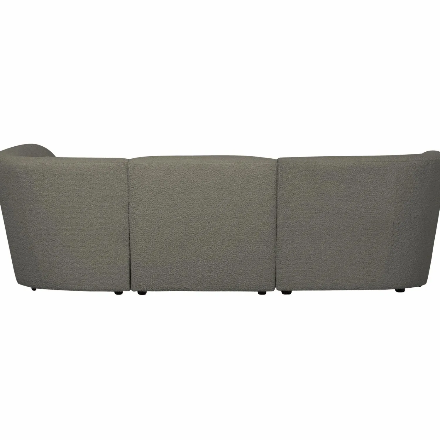 Hot WOOOD Coco 3-zits bank ronding rechts bouclé Warm groen