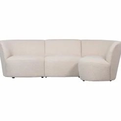 Online WOOOD Coco 3-zits bank ronding rechts bouclé Crème