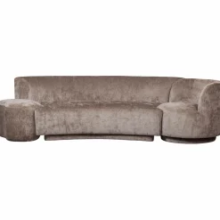 Clearance WOOOD Combi-Popular: bankje + fauteuil + poef Taupe