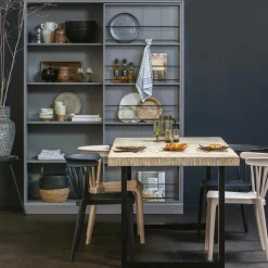 Outlet WOOOD Combi-Tablo: mango visgraat 200x90 & U-poot