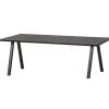 New WOOOD Combi-Tablo: tafel eiken 200x90 & 2-stand blacknight