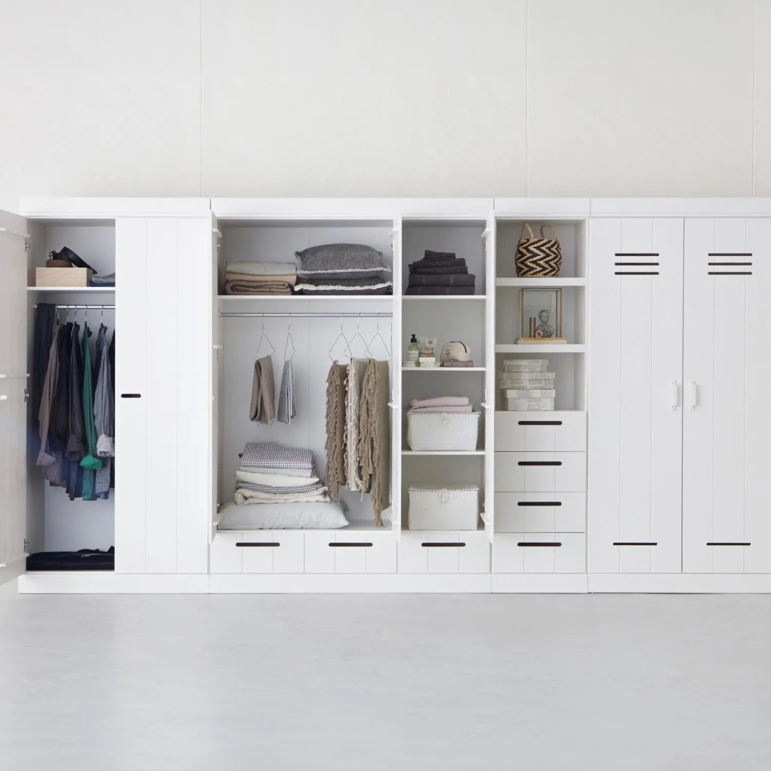 Hot WOOOD Connect 2-deurs kledingkast wit