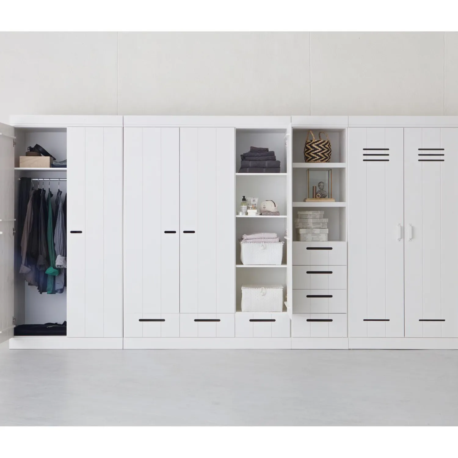 Hot WOOOD Connect 2-deurs kledingkast wit