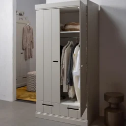 Discount WOOOD Connect 2-deurs kledingkast + lade Dust